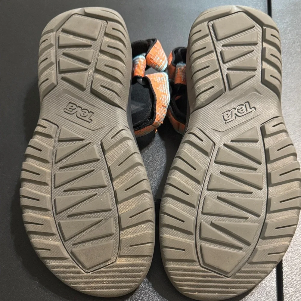 Teva Men's Sandals with Orange and Light Blue Straps